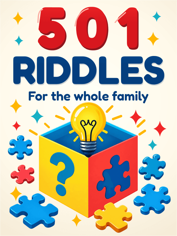 501 Riddles for the Whole Family cover template preview