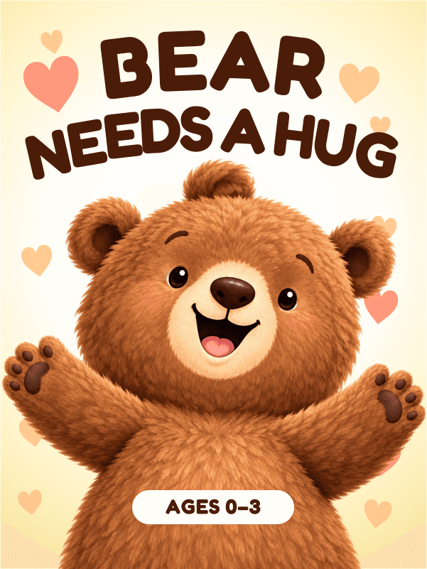 Bear Needs a Hug cover template preview