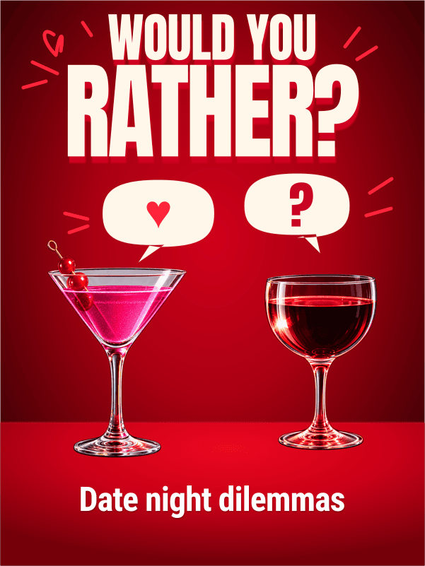 Would You Rather? Date Night Dilemmas cover template preview