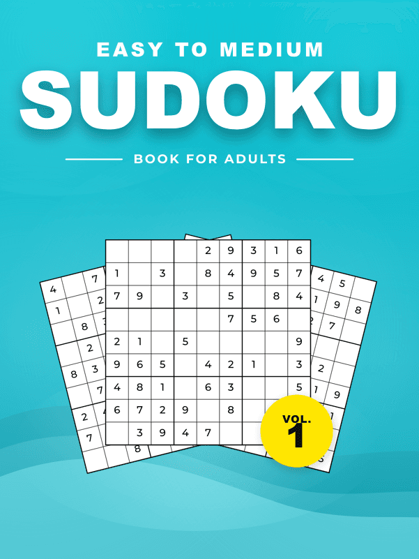 Easy to Medium Sudoku Fan Wrap cover template preview