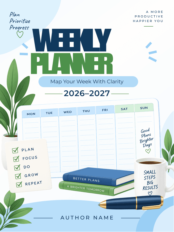 Planners cover template example