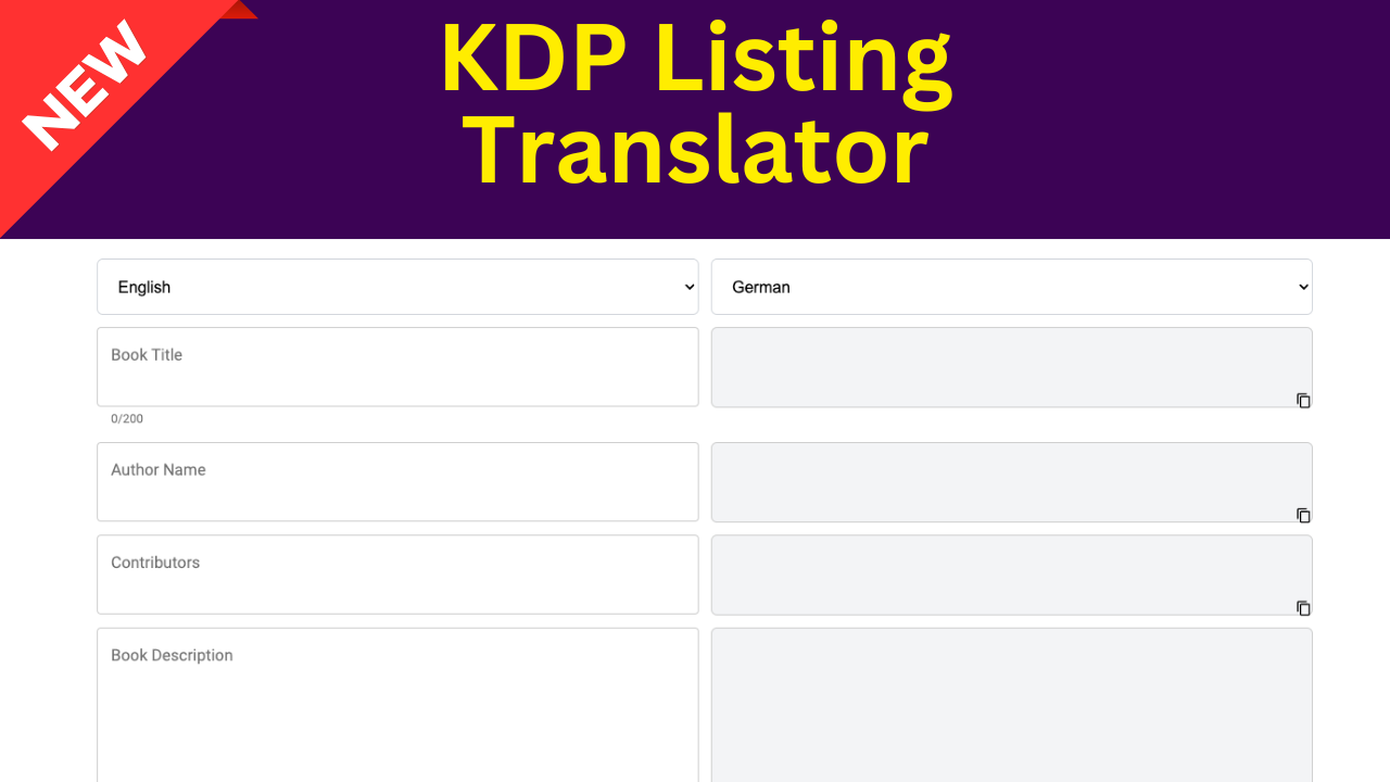 KDP Book Data Translator