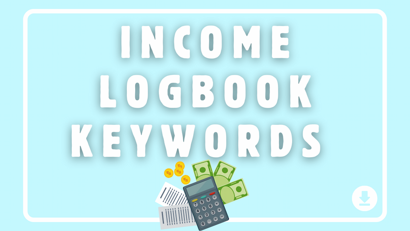 Income Logbook Keywords for Amazon KDP