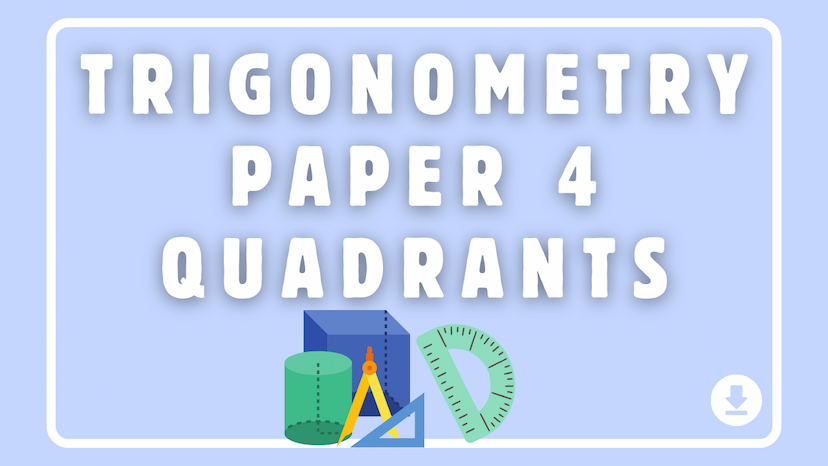 Trigonometry Paper 4  Quadrants - Interior Templates & Books for KDP