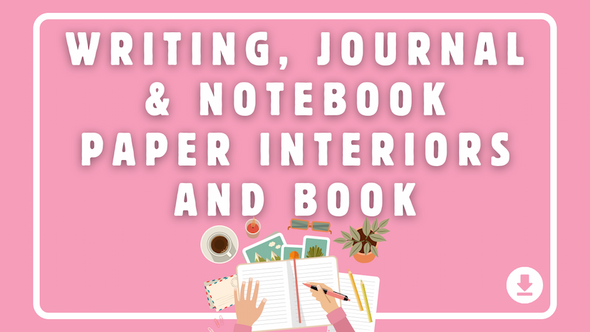 Writing, Journal & Notebook Paper Interiors and Book Bundle for KDP