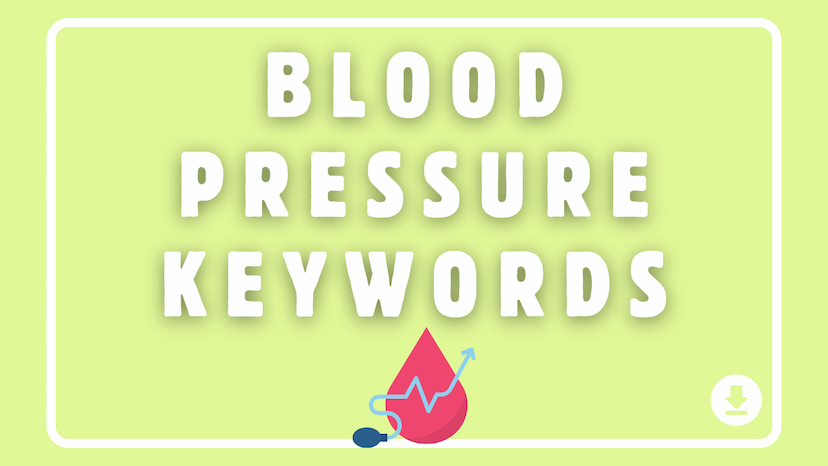 Blood Pressure Logbook Keywords for Amaon KDP