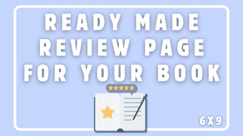 Ready Made Review Page Template for Your Book - Size 6x9