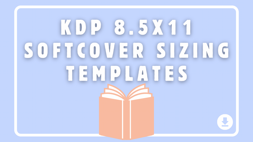 8.5x11 Book Cover Sizing Templates - Paperback