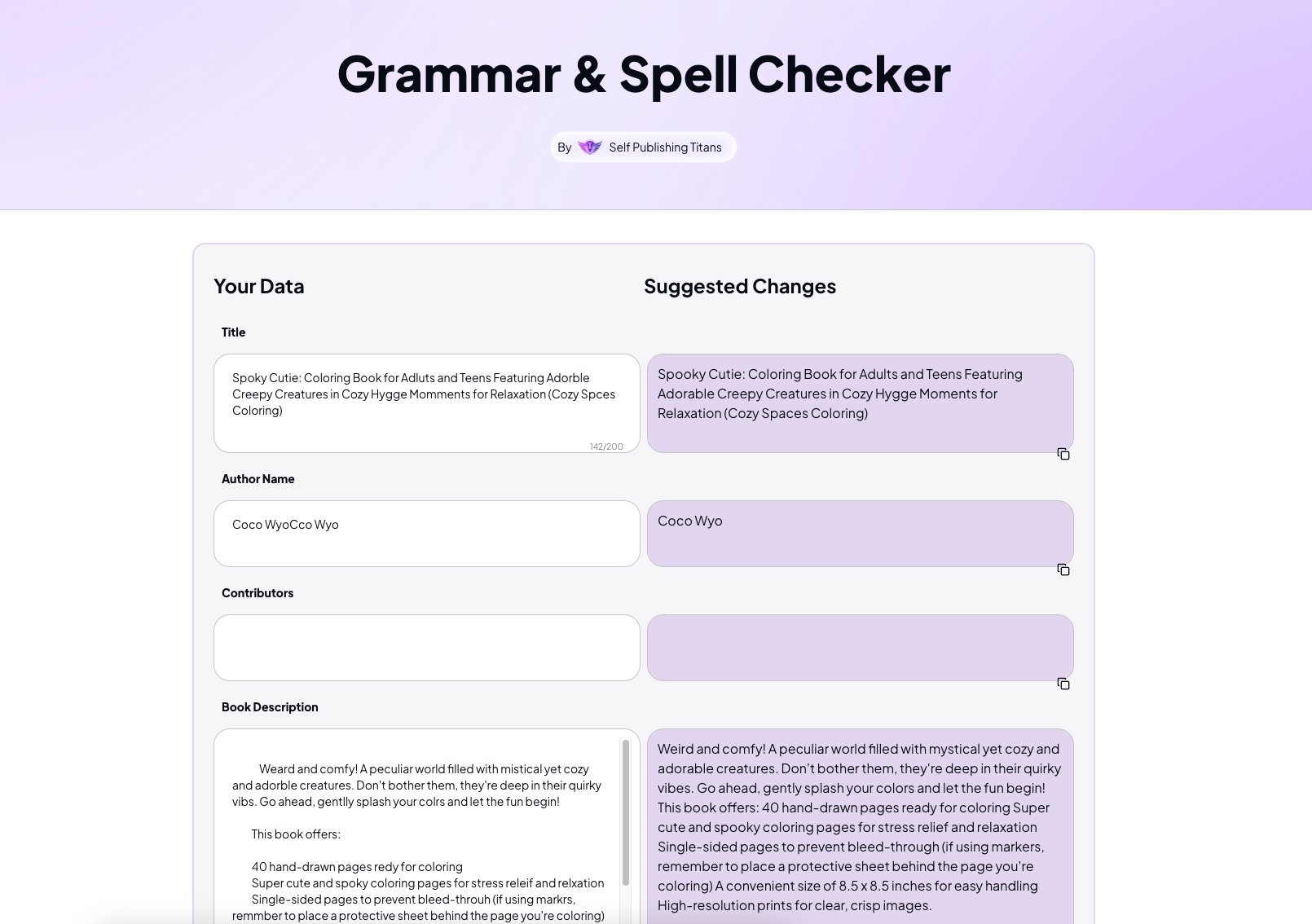 Grammar and Spell Checker