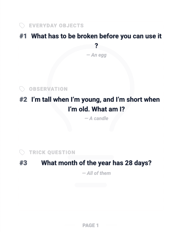 Brain Teasers