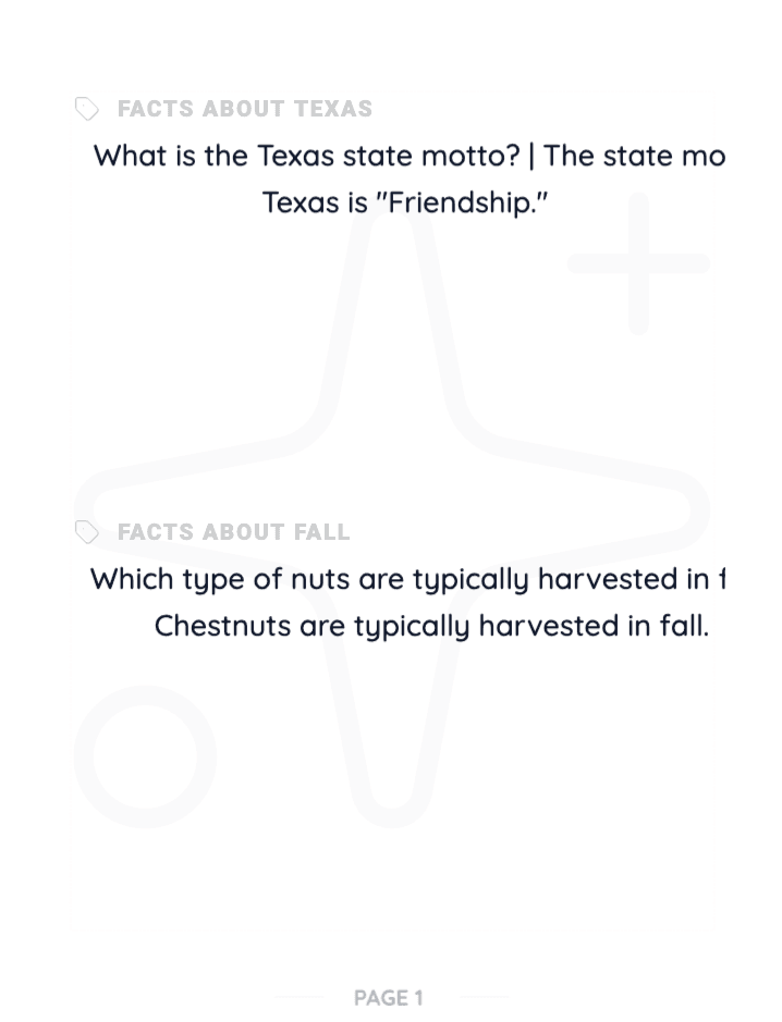 Fun Facts